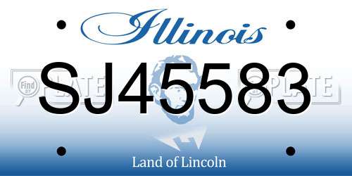 SJ45583 Illinois License Plate