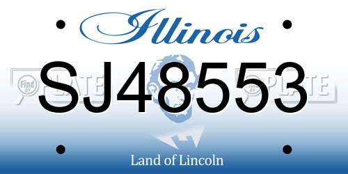 SJ48553 Illinois License Plate