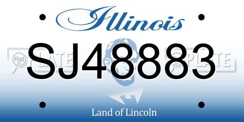 SJ48883 Illinois License Plate