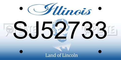 SJ52733 Illinois License Plate
