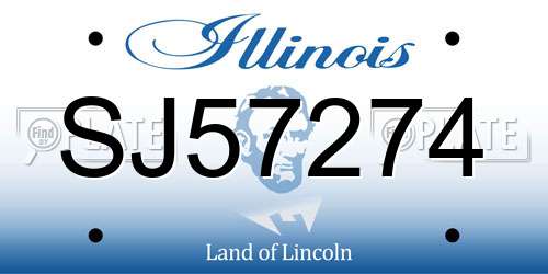 SJ57274 Illinois License Plate