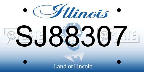 SJ88307 Illinois License Plate