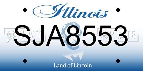 SJA8553 Illinois License Plate