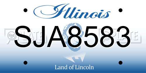 SJA8583 Illinois License Plate