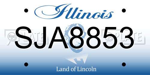 SJA8853 Illinois License Plate