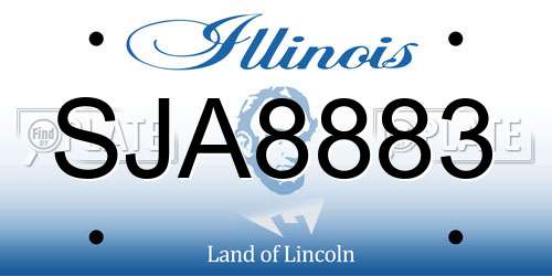 SJA8883 Illinois License Plate