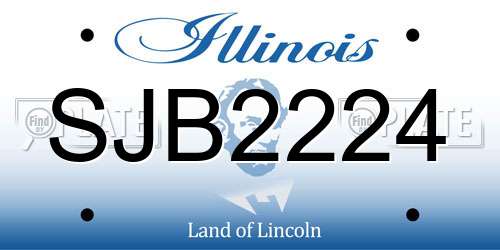 SJB2224 Illinois License Plate