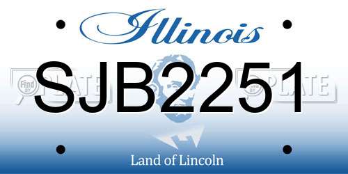 SJB2251 Illinois License Plate