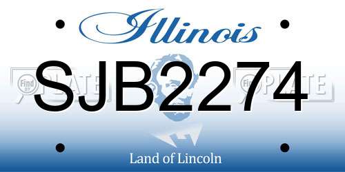 SJB2274 Illinois License Plate
