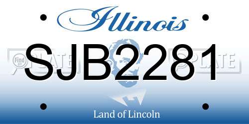 SJB2281 Illinois License Plate