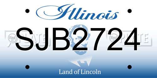 SJB2724 Illinois License Plate