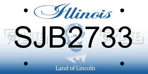 SJB2733 Illinois License Plate