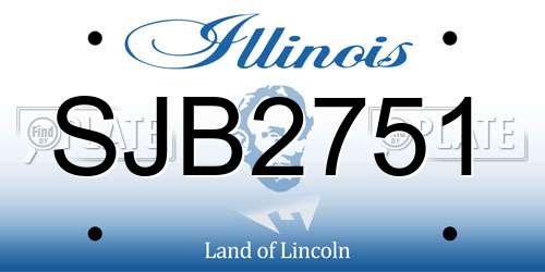 SJB2751 Illinois License Plate