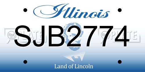 SJB2774 Illinois License Plate