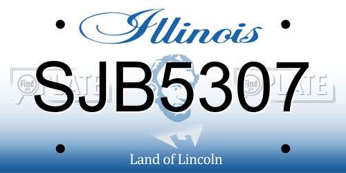 SJB5307 Illinois License Plate