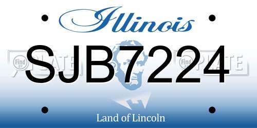 SJB7224 Illinois License Plate