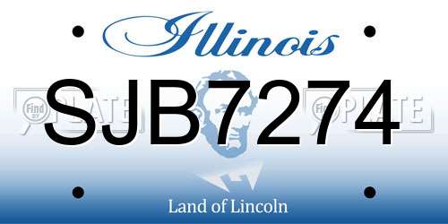SJB7274 Illinois License Plate