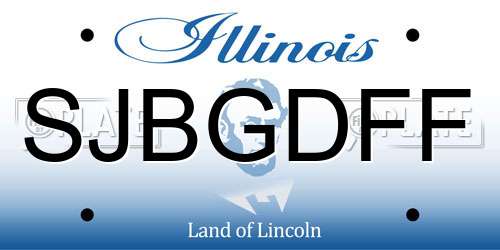 SJBGDFF Illinois License Plate