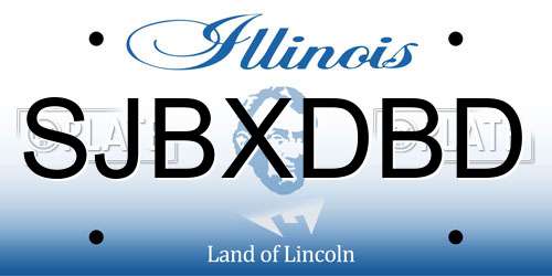 SJBXDBD Illinois License Plate