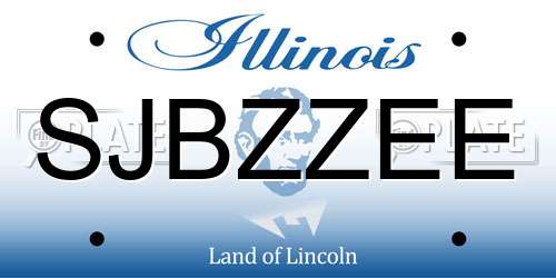 SJBZZEE Illinois License Plate