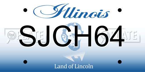 SJCH64 Illinois License Plate