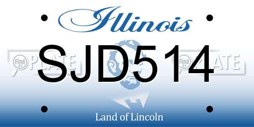 SJD514 Illinois License Plate