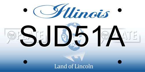 SJD51A Illinois License Plate