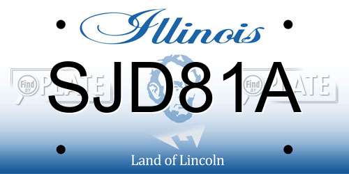 SJD81A Illinois License Plate