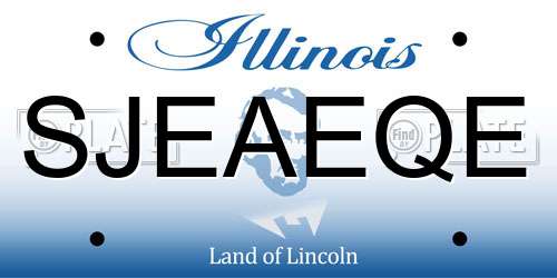SJEAEQE Illinois License Plate