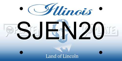 SJEN20 Illinois License Plate