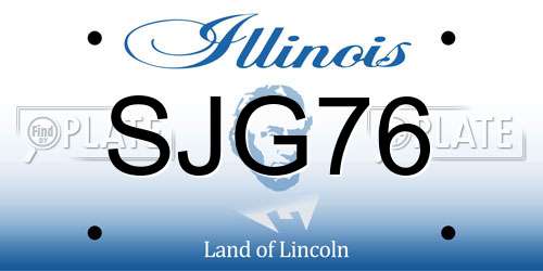 SJG76 Illinois License Plate