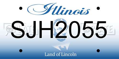 SJH2055 Illinois License Plate