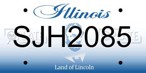 SJH2085 Illinois License Plate