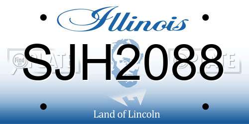 SJH2088 Illinois License Plate