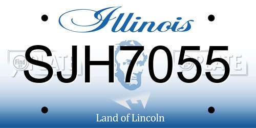 SJH7055 Illinois License Plate