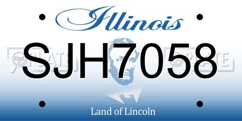 SJH7058 Illinois License Plate