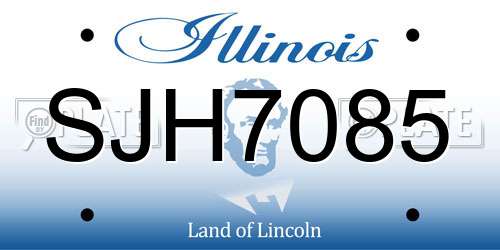 SJH7085 Illinois License Plate