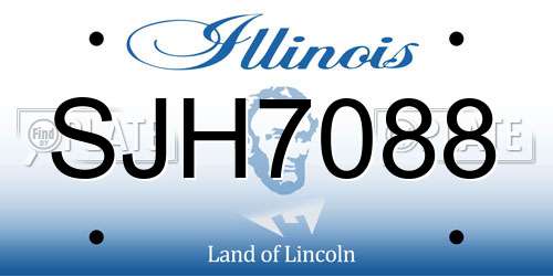 SJH7088 Illinois License Plate