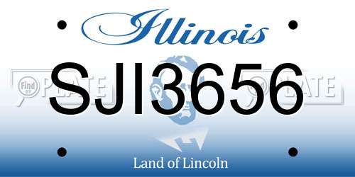 SJI3656 Illinois License Plate