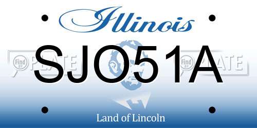 SJO51A Illinois License Plate