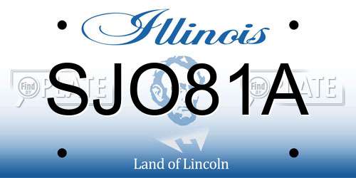 SJO81A Illinois License Plate