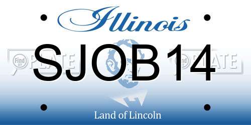 SJOB14 Illinois License Plate