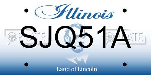 SJQ51A Illinois License Plate