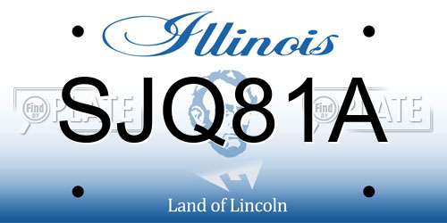 SJQ81A Illinois License Plate