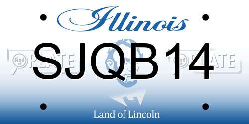 SJQB14 Illinois License Plate