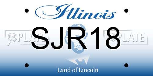 SJR18 Illinois License Plate