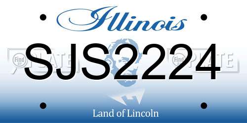 SJS2224 Illinois License Plate