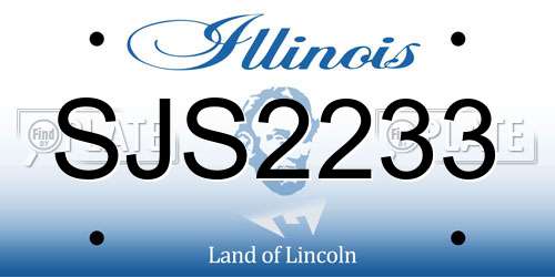 SJS2233 Illinois License Plate