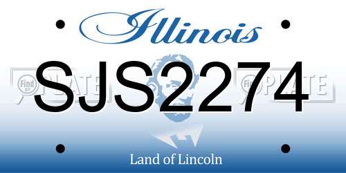 SJS2274 Illinois License Plate