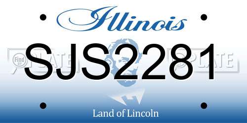 SJS2281 Illinois License Plate
